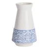 Tracey Boyd Blue & White Patterned Vase, 7"