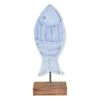 Tracey Boyd Blue Wooden Fish On Stand, 16" -Best Decoration Store tracey boyd blue wooden fish on stand 16