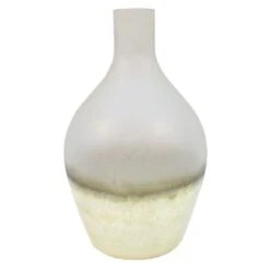 Tracey Boyd Gold Frosted Glass Vase, 9.5"