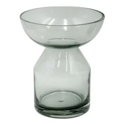 Tracey Boyd Grey Glass Vase, 7"