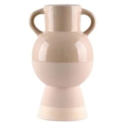Tracey Boyd Neutral Terracotta Vase With Handles, 11.5"