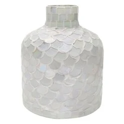 Tracey Boyd Pearl Chalet Mosaic Vase, 6"