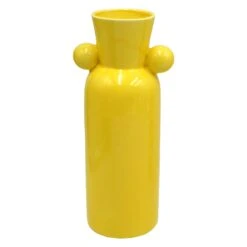 Tracey Boyd Yellow Ceramic Vase, 10"