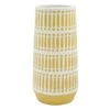 Tracey Boyd Yellow Patterned Ceramic Vase, 10"