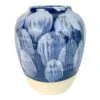 Ty Pennington Blue Splash Ceramic Vase, 6.5"