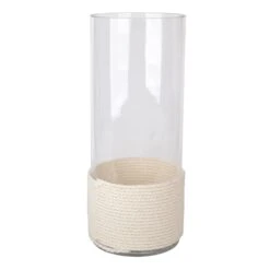 Ty Pennington Clear Glass Vase With Textured White Base