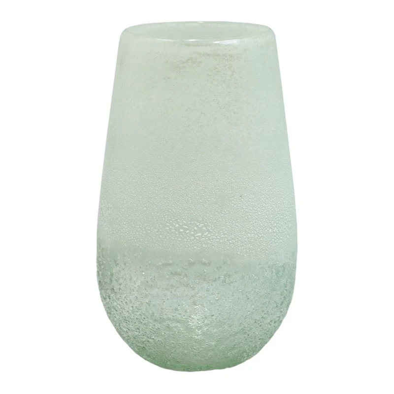 Ty Pennington Frosted White Glass Vase, 10" 3 Ty Pennington Frosted White Glass Vase, 10"