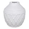 Ty Pennington White Ceramic Rope Vase, 6"