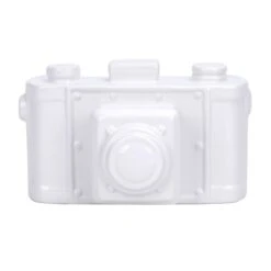 White Ceramic Camera, 4"