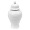White Ceramic Jar, 10" -Best Decoration Store white ceramic jar 10