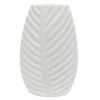 White Palm Ceramic Vase, 9" -Best Decoration Store white palm ceramic vase 9