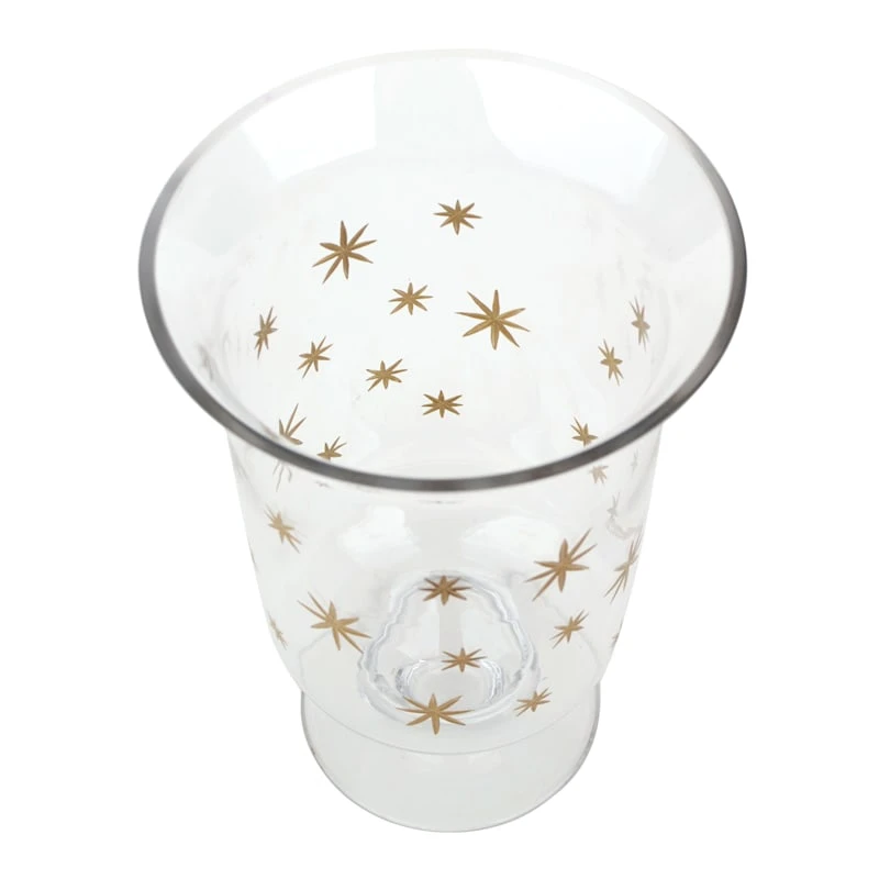 Willow Crossley Gold Etched Star Glass Vase, 8.7" 4 Willow Crossley Gold Etched Star Glass Vase, 8.7" - Image 2
