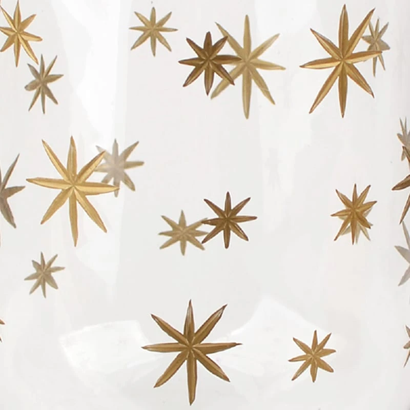 Willow Crossley Gold Etched Star Glass Vase, 8.7" 5 Willow Crossley Gold Etched Star Glass Vase, 8.7" - Image 3