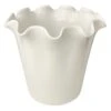 Willow Crossley White Pie Crust Edge Ceramic Vase, 10" -Best Decoration Store willow crossley white pie crust edge ceramic vase 10