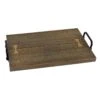 Wood Tray With Metal Handles, 19x12 1 Wood Tray With Metal Handles, 19x12 -Best Decoration Store wood tray with metal handles 19x12 1